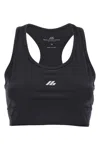 Balenciaga Sporty Reflective Logo Top Tops Black In Black