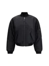 Balenciaga Padded Bomber Jacket Side Pockets In Black
