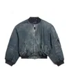 Balenciaga Standard Bomber In Blue