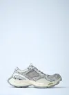 Balenciaga Multicolor Synthetic Leather And Mesh Stapler Sneakers In Gray