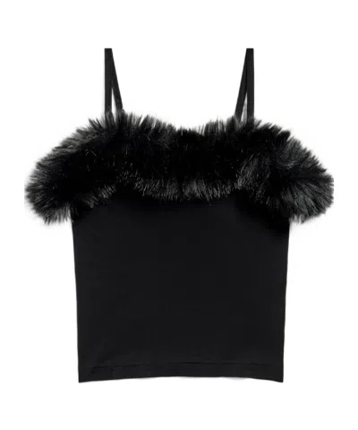 Balenciaga Square-neck Tank Top In Black