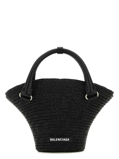BALENCIAGA WOMEN'S STRAW MINI BEACH HANDBAG