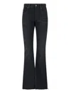 Balenciaga Black Cotton Elastane Bootcut Pants In Black