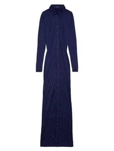 Balenciaga Women's Stretch Maxi Dress In Purple