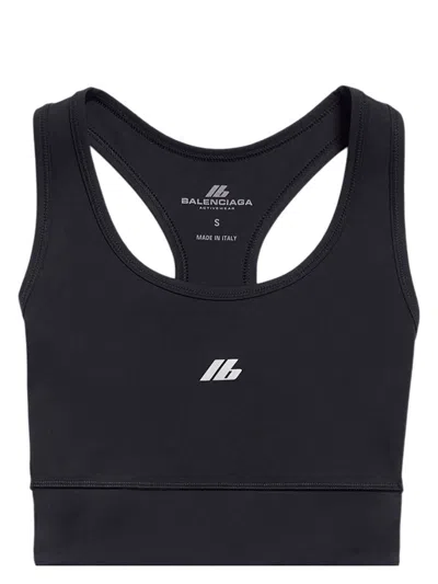 BALENCIAGA WOMEN'S STRETCH NYLON CROP-TOP