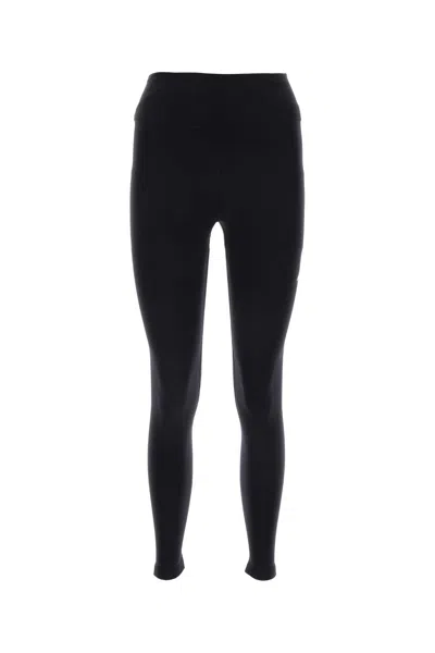 Balenciaga Women's Stretch Nylon Leggings In Black