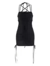 Balenciaga Women Black Stretch Nylon Mini Dress