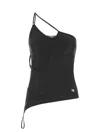 Balenciaga Asymmetric Strap-detail Tank Top
