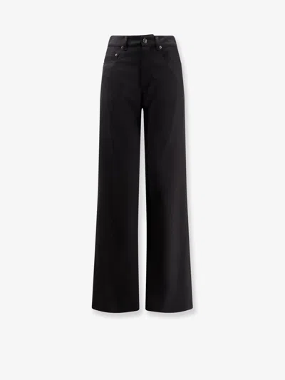 Balenciaga Women Stretch Wool Trousers In Black