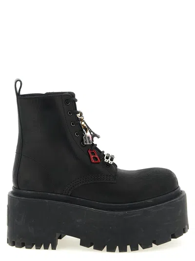 Balenciaga Women 'strike' Ankle Boots In Black