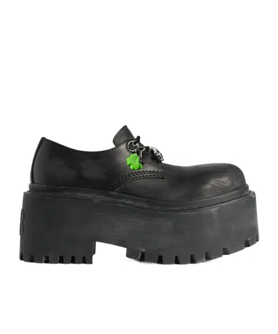 Balenciaga Women's Strike Platform Derby With Charms In Black/multicolor