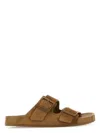 Balenciaga Camel Suede Sunday Slippers