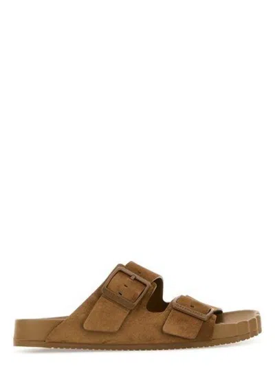 BALENCIAGA WOMEN'S SUEDE SUNDAY SLIPPERS SANDAL