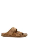 Balenciaga Camel Suede Sunday Slippers