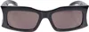 Balenciaga Womens Bb0328s Rectangular-frame Acetate Sunglasses Brown In Black
