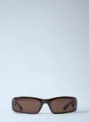 Balenciaga Women Sunset Rectangle Sunglasses In Brown