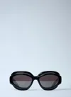 Balenciaga Thick Frame Superbusy Sunglasses In Black