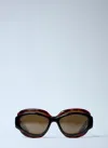 Balenciaga Women Superbusy Round Sunglasses In Brown