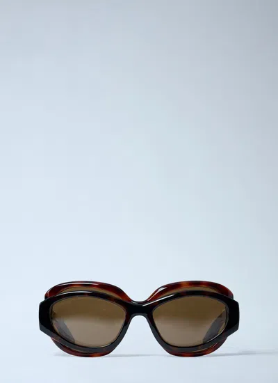 Balenciaga Women Superbusy Round Sunglasses In Brown