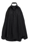 Balenciaga Suspended Cotton Poplin Dress In Black