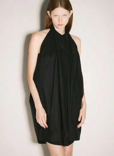 Balenciaga Women Suspended Shirt Dress In Black