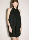 Balenciaga Suspended Cotton Poplin Dress In Black