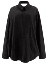 Balenciaga Suspended Shirt Dress In Black