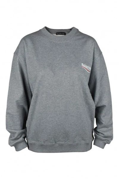Balenciaga Women Sweatshirt Political In Gray
