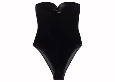 Pre-owned Balenciaga Women's Sweetheart Neck Swimsuit In Black