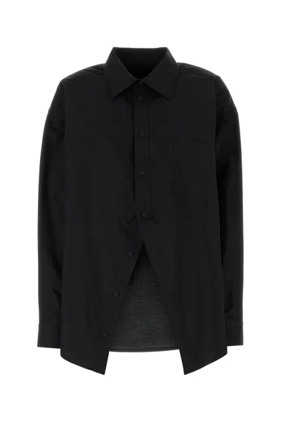 Balenciaga Women Swing Shirt In Black