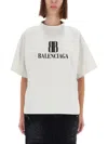 Balenciaga White Nano Bb Medium Fit T-shirt In White