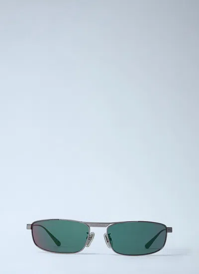 Balenciaga Women Tag 3.0 Rectangle Sunglasses In Metallic