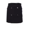 Balenciaga Tailored Black Skirt With Double-breasted Buttons In Black