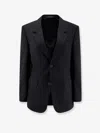 Balenciaga Standard Single-breasted Tailored Blazer In Black In Black