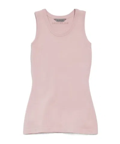Balenciaga Women's Tank Top In Dusty Pink