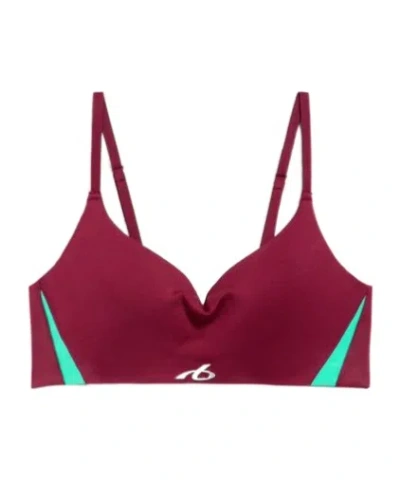 Balenciaga Women's Techwear Bra Top In Burgundy/aqua In Multi