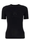 Balenciaga Women Black Crewneck T-shirt With Underwear Detail On The Waist In Cotton Woman In Black