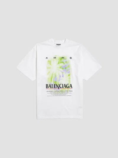 Balenciaga Women's The Window Medium Fit T-shirt In White