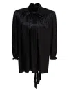 Balenciaga Silk Blouse With Decorative Tie At Neckline