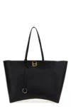 Balenciaga Hourglass Soft Tote Large Shopping Bag In Black