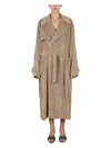 Balenciaga Women's Towel Trench Coat In Beige