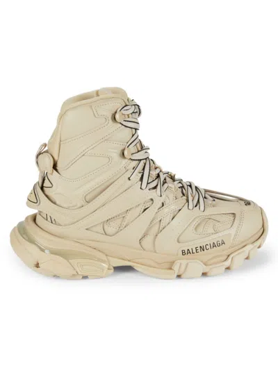 Balenciaga Women's Track Hike Caged High-top Sneakers In Beige