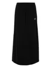 Balenciaga Cotton Long Skirt In Black