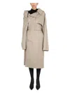 Balenciaga Trench Off The Shoulder In Beige