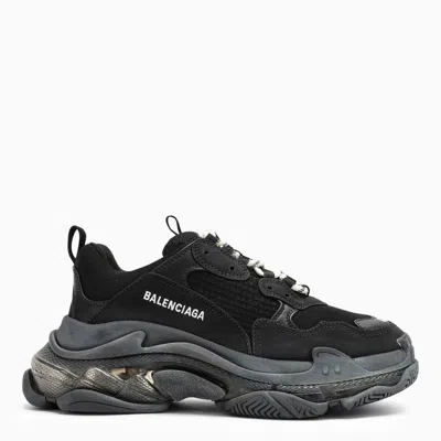 Balenciaga 60mm Triple S Clear Sole Sneakers In Black