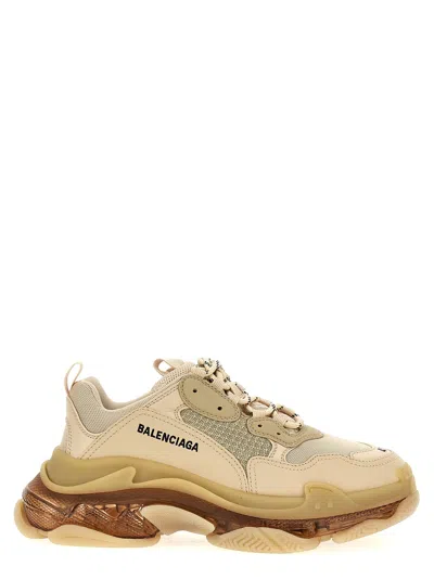 Balenciaga Women 'triple S' Sneakers In Cream