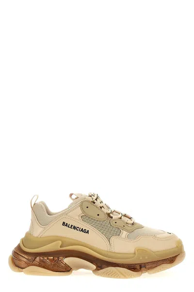 Balenciaga Women 'triple S' Sneakers In Cream