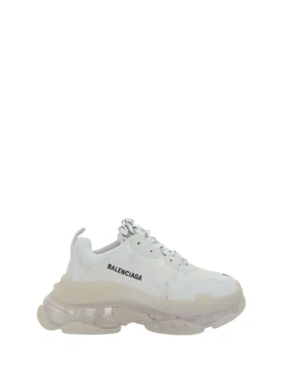 Balenciaga Women Triple S Sneakers In White