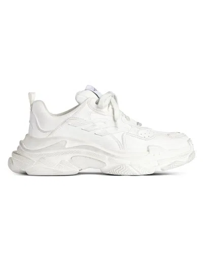 Balenciaga Women's Triple S Sporty Sneakers In White