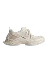 Balenciaga Triple S.2 Gandient Mesh And Nylon Inserts With Used-effect In Neutral